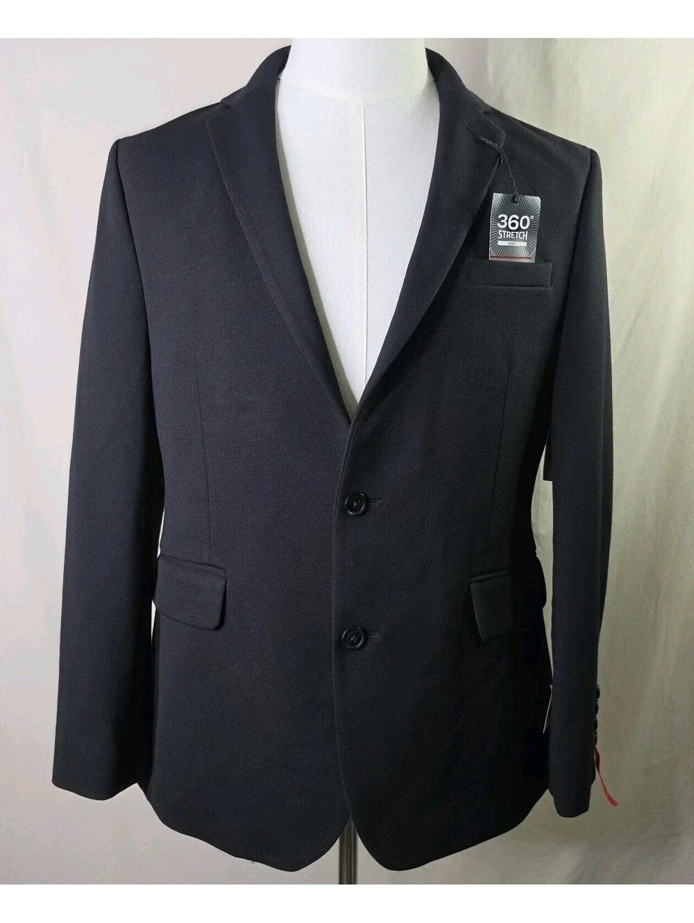 J. Ferrar 360 Stretch Mens Slim Fit Suit Jacket M 38/40S Black NWT $140